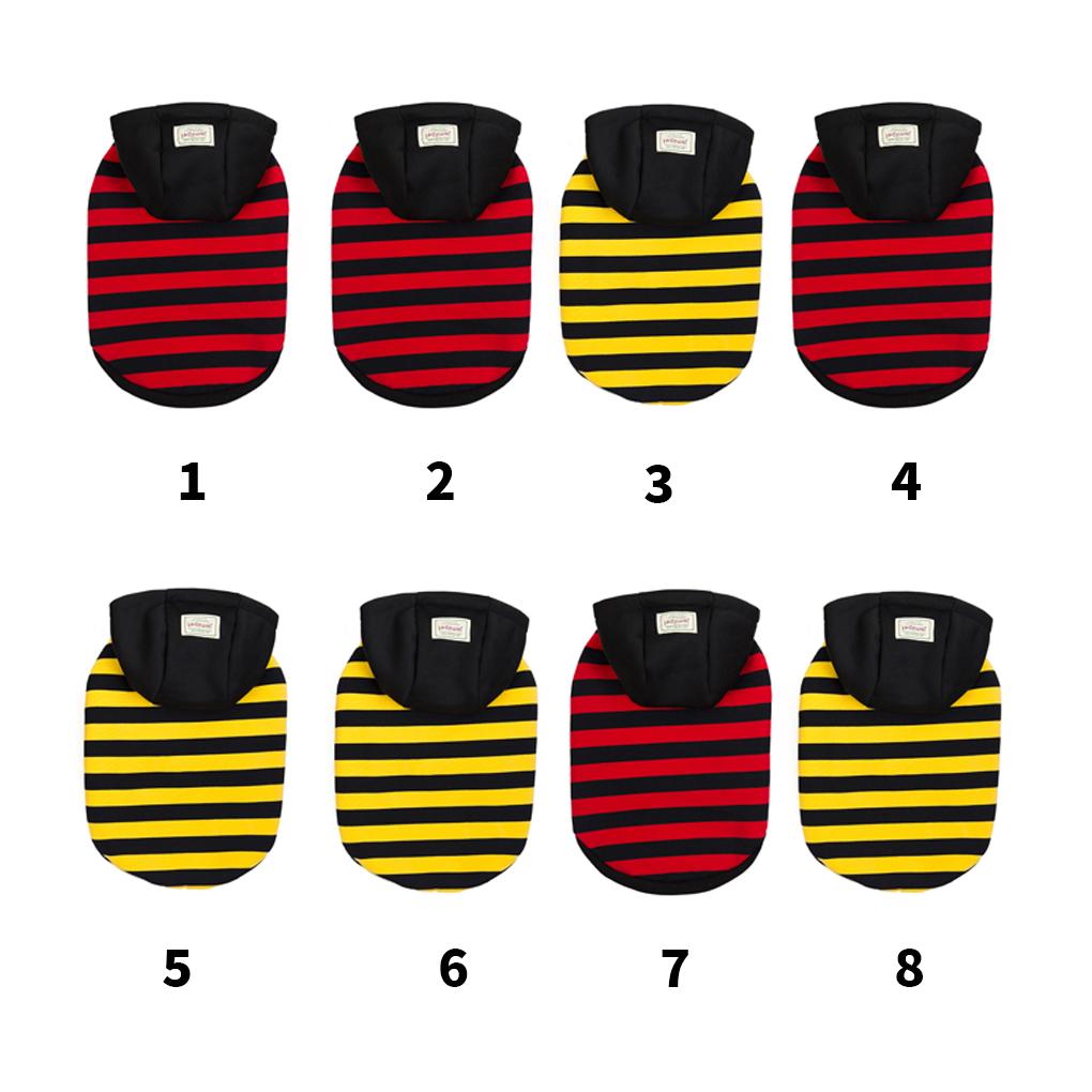 Pies Pasiasta Bluza z Kapturem Ubrania dla Buldoga Małe Średnie Psy Szczeniak Kot Bluza Polarowa Kurtka Ciepła Bawełniana Płaszcz Kostium dla