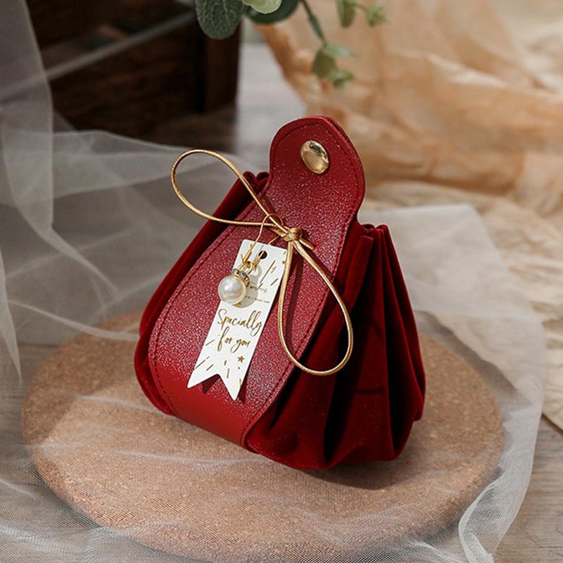 1 шт. Упаковка сумочка дизайн портативный подарочный мешок кожа свадебная коробка конфет — фото 8