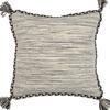 White Beige Woven and Braided Cotton Cushion 45x45