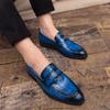 Italian Style Leather Slip-On Shoes Men Business Dress Slip-On Formal Casual Loafers Wedding Shoes Fashion Comfort Driving Shoes