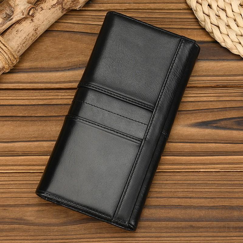

Women s Long Three Fold Leather Wallet Phone Bag With Zipper Change Multi Slot Two Card