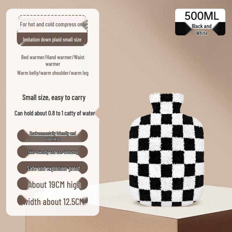 Fumaiide 500ml Plush Hot Water Bottle, 2-Pack