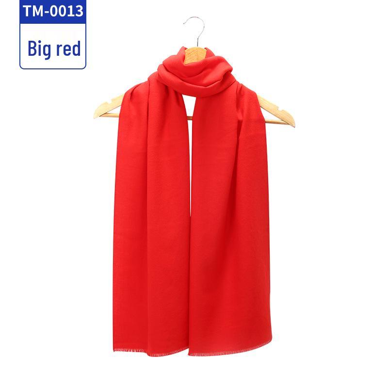 Red Scarf Print Logo Neck Gaiter for Company Annual Meeting Event 180cm