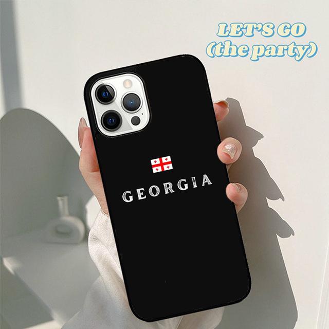 Autumu Georgia Grunge Flag Phone Case Cover for iPhone 17 Air 16 16e 15 12 11 13 14 Pro Max Apple Plus Coque