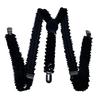 Unisex Sequin Y Back Suspenders 3 Clips Adjustable Elastic Braces