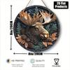 Metal Moose Tin Sign Wall Decor for Pub Kitchen Cafe Home Office