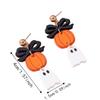 Acrylic Bow Ghost Pumpkin Earrings Spooky Charm Halloween Dangle Earrings  Gothic Dress Up
