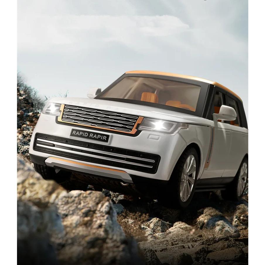1/24 Land Rover Range Rover SUV Model samochodu ze stopu metali Diecast Pojazdy terenowe Model samochodu Symulacja Dźwięk i światło Zabawka dla dzieci Prezent