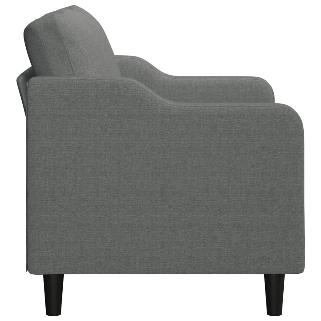 Vidaxl 2-Seater Sofa, Dark Grey, 140 Cm, Upholstered In Fabric