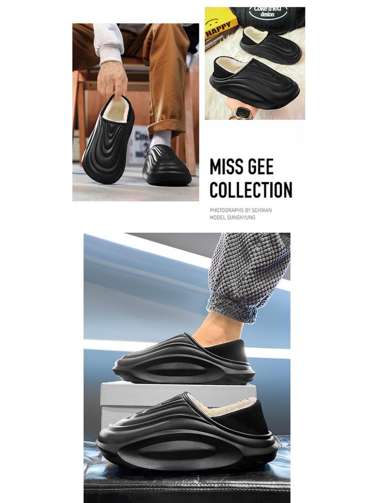 Herr 2025 Vinter Bomullstofflor: Inomhus/Utomhus EVA-sula, Höjdökning, Varm Häl-Täckt Design.