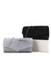Pleated Ruffle Women's Crossbody Evening Clutch Handbag with Chain