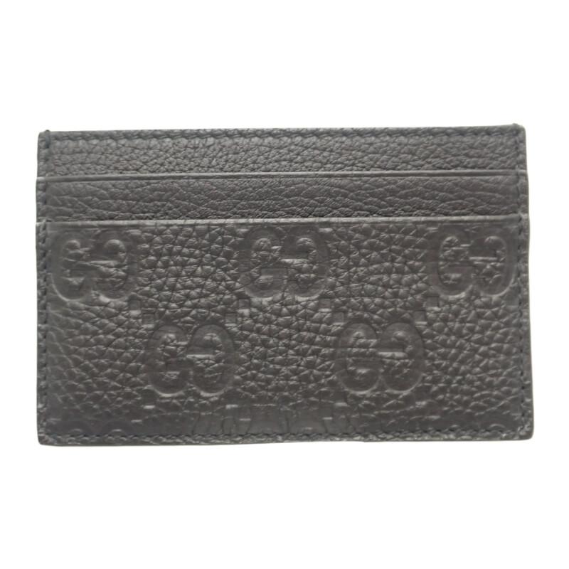 GUCCI  835151AAE511000 Card Case black Grain leather mens