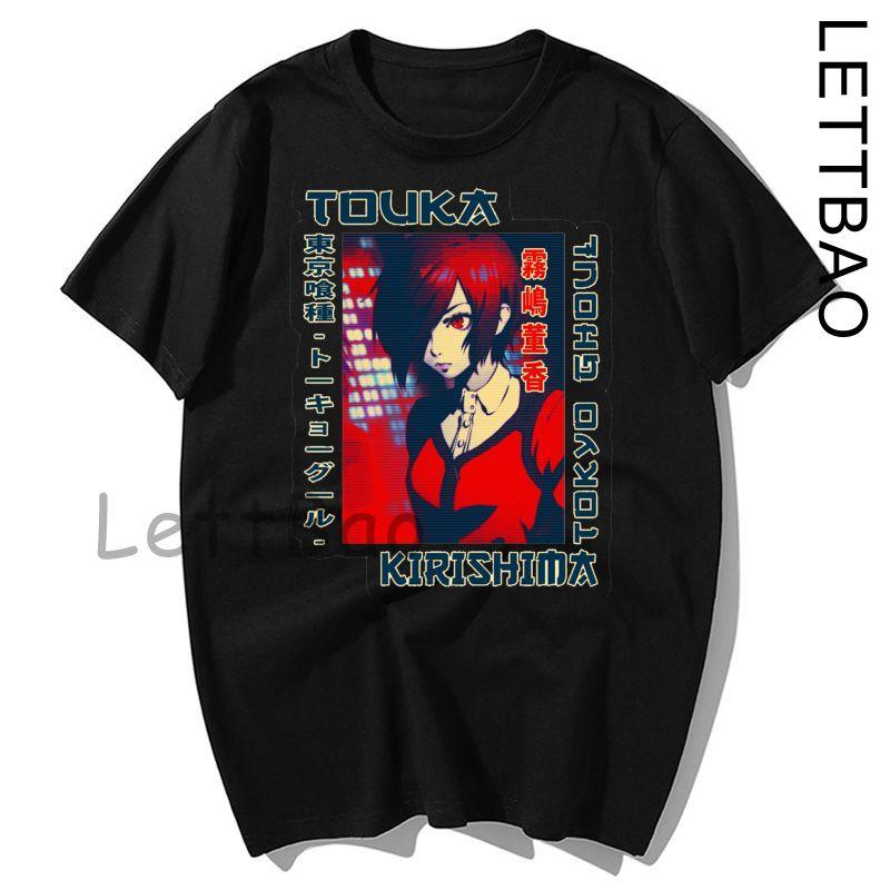 Tokyo Ghoul Kaneki Ken Eyes Japanese Anime Print T Shirt Men Women Streetwear Harajuku Couple