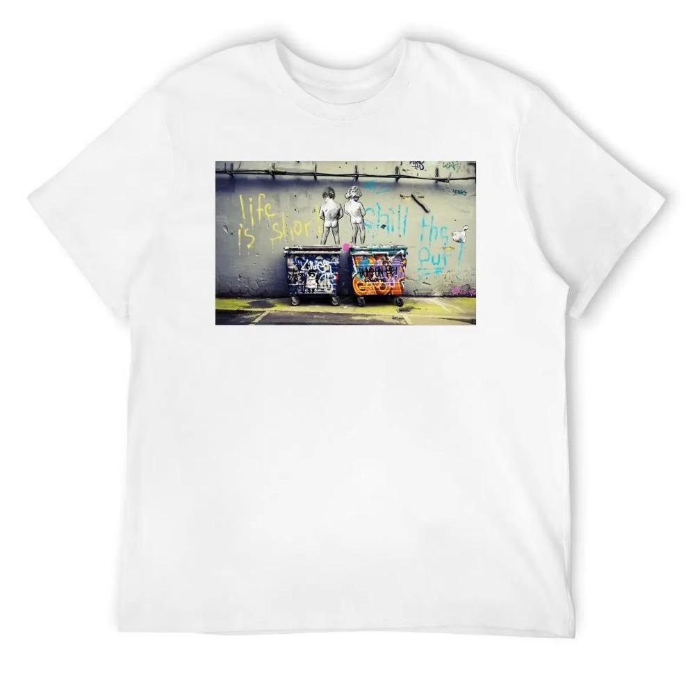 Banksy Wyluzuj Kaczkę Na Sprzedaż Koszulki Śmieszny Graficzny T-shirt Harajuku Ruszaj Się Śmieszny Sarkastyczny Dom Rozmiar Eur