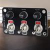 Universal Engine Start Push Button 3 Gang Switch Power Fuses Holder Control Panel Compatible for 12V/24V Marine Vehicles