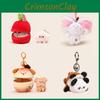 Adorable Plush Keychain Pendant Featuring Cute Transforming Panda Design For Bags And Gifts