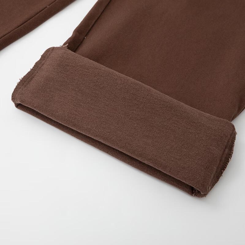 JOY SPEAKER Women's Retro Loose Straight Fleece-lined Jeans ICC06215