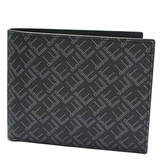 

Dunhill Men s Signature 4CC & Coin Purse Billfold Bifold Wallet, Black, DU21R2320LT 001