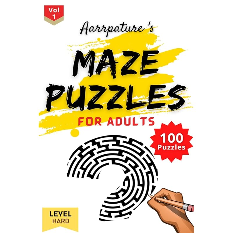 Maze Puzzles For Adults [ Hard Level ] : 100 Maze Puzzles Game Book For Adults and Experts [ Hard Level ] Volume 1