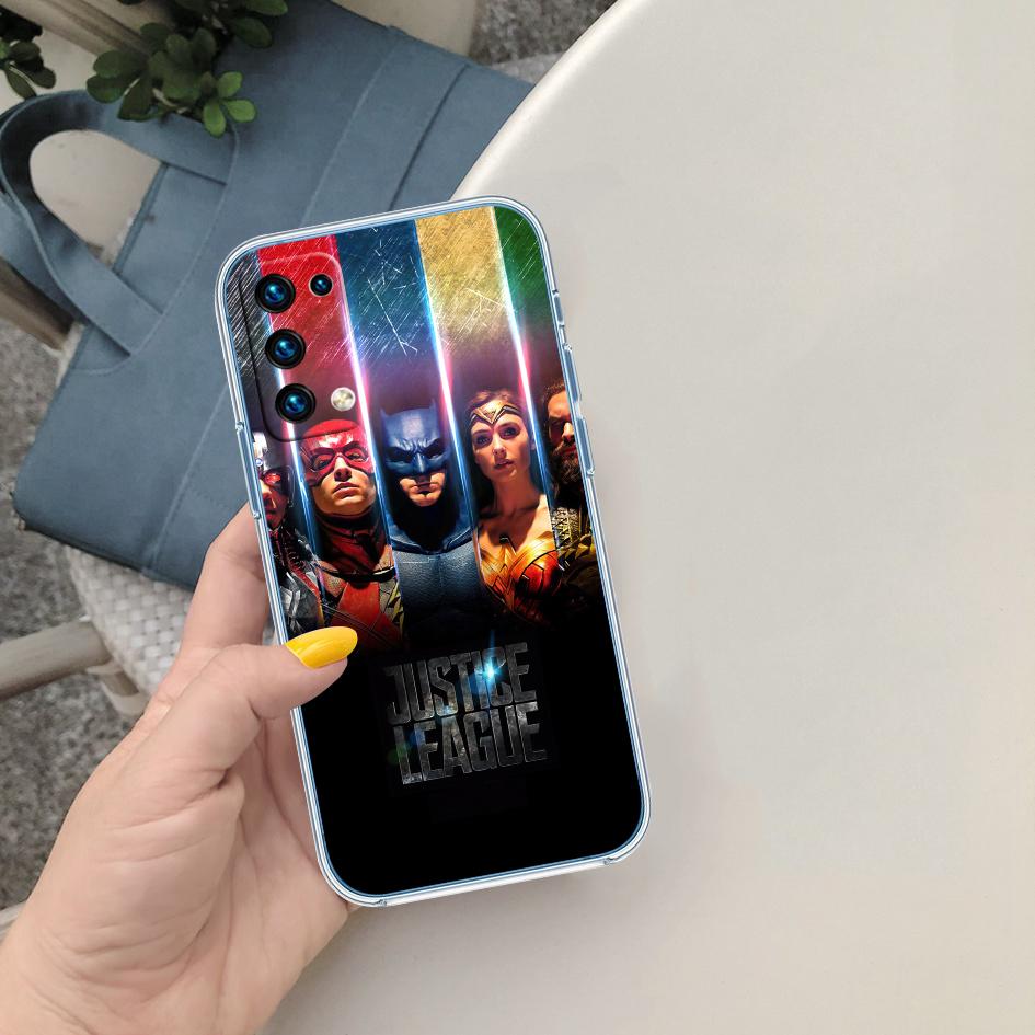 CJ72 Justice league Soft Shell Transparent Phone Case for Samsung Galaxy A04 A04S A14 A23 A34 A54 M23 M33 M52 M53