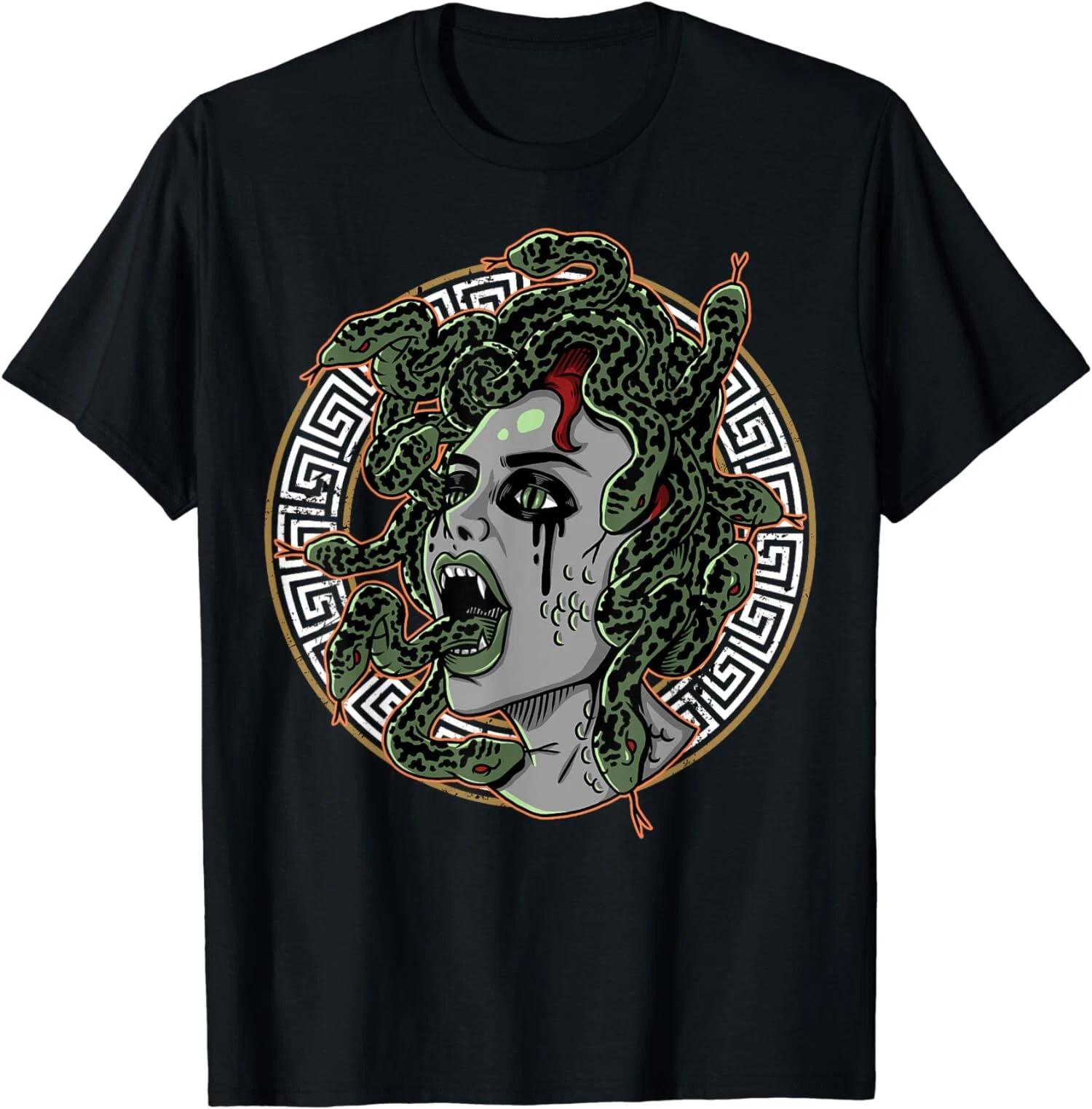 Medusa Greek Mythology Snakes T-Shirt L