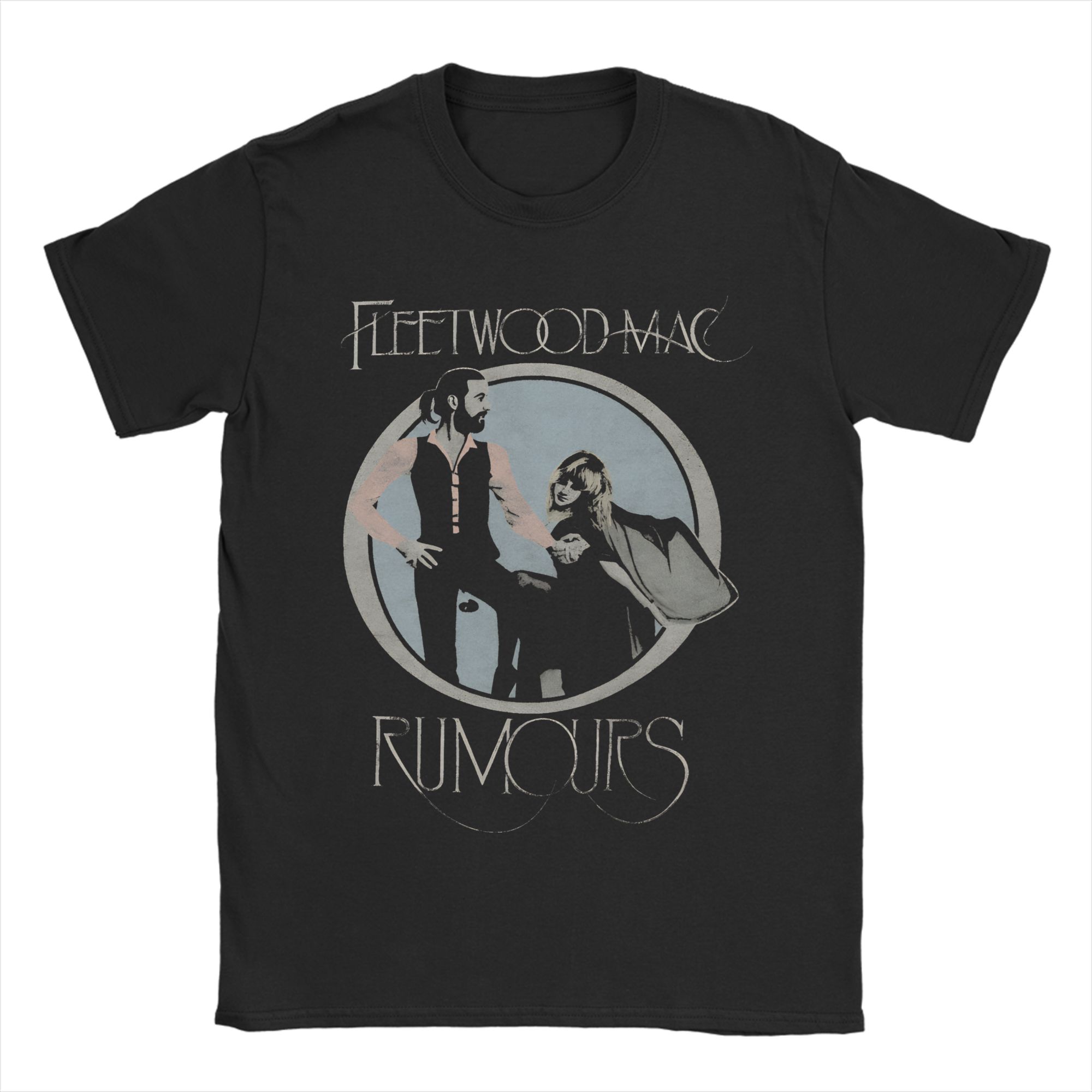 

Fleetwood Mac T Shirt Mens Pure Cotton Vintage TShirt Round Neck Tees Short Sleeve Clothing 4XL 5XL S