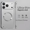 Slim Metallic Paint Cooling Frameless Magnetic Charge PC Case For IPhone 17 Air 16 15 14 Plus 13 12 Pro Max Half-pack Back Cover