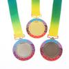 Metall-Auszeichnungsmedaillen mit Halsband Gold Silber Bronze Stil für Sport Akademiker oder jeden Wettbewerb Durchmesser