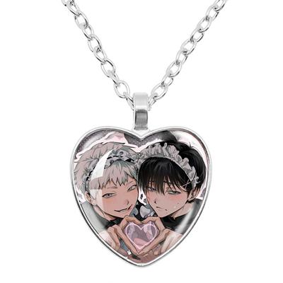 Anime The Summer Hikaru Died Heart Pendant Necklaces Cartoon Character Charms Jewelry Cosplay Fans Gift