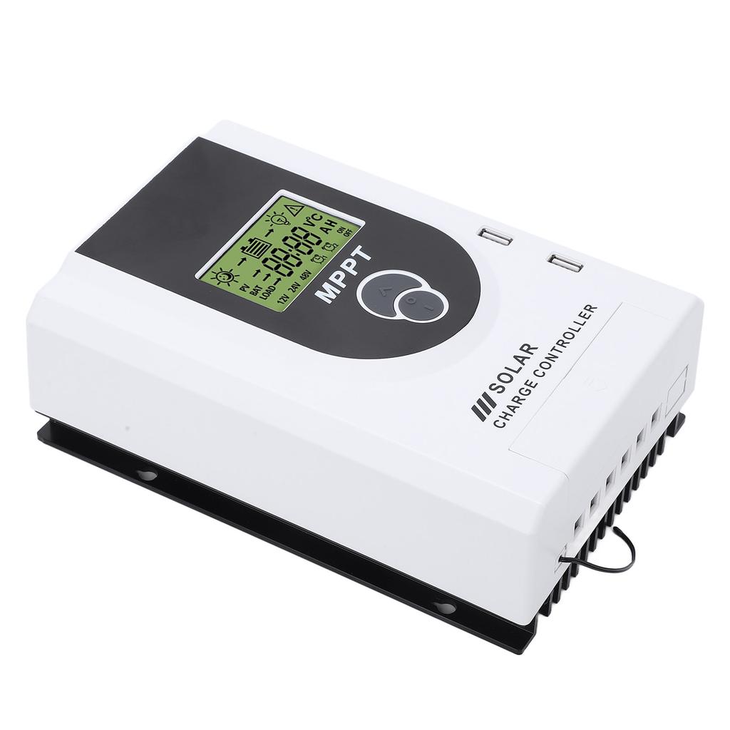 12V 24V MPPT Solar Charger Controller 30A Adjustable Parameter with LCD Display Dual USB Port Solar