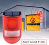 Solar Powered Warning Crime Automatic Motion 110dB LED Security Tea Parking Lot Light, Outdoor, Prevention, Anti-Theft, Lighting, Sensor, Siren,