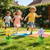 Rechargeable Bubble Machine with Music and Lights Flower Shape Bubble Blower Toy for Outdoor Use Kids Entertainment and Party Decoration