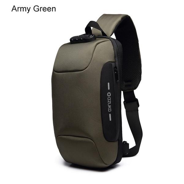 Fashion Multifunction Crossbody Bag for Men Anti-theft Shoulder Messenger Bags Waterproof Short Trip Chest Bag Pack Mens Shoulder Bag