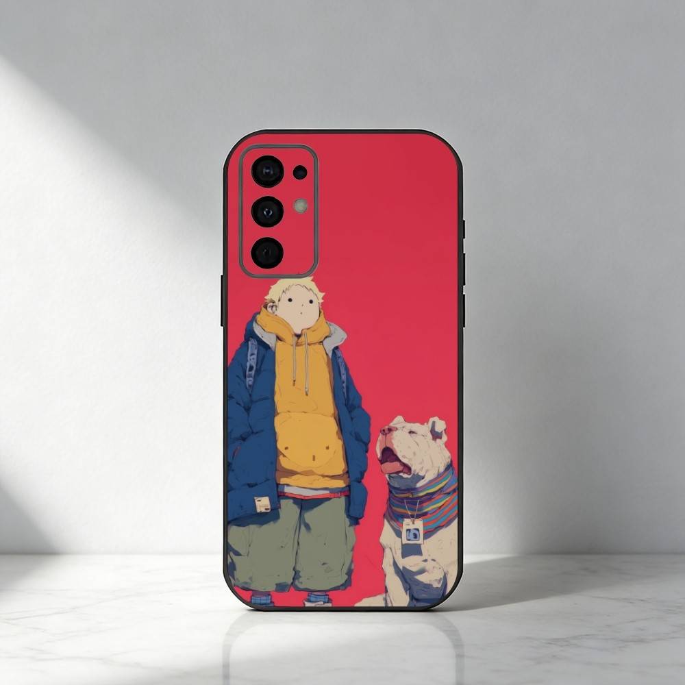

Colorful Aesthetic Dog Phone Case For Samsung S25,S24,S21,S22,S23,S20,Ultra,S26,Plus,Fe,Note,5G Black Cover Samsung S24fe