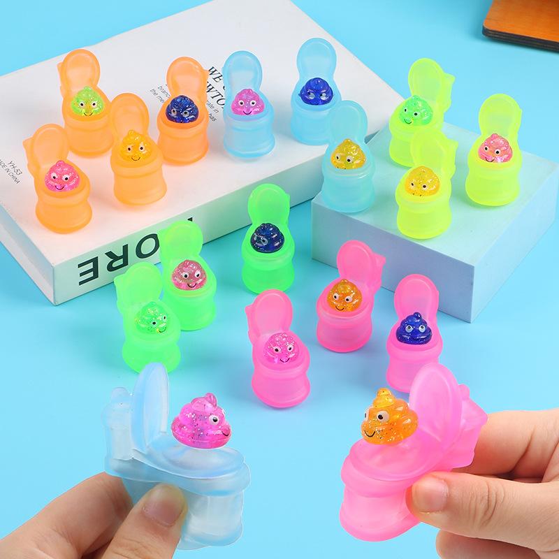 Mini Toalett Squeeze Cup Squishy Leksaker Pop Up Roliga Fidget Leksaker Stresslindring Avslappning Sensoriska Leksaker för Barn Festfavoriter