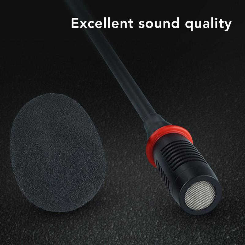 Condenser Gooseneck Microphone Clear Sound 23.2in  Indicator Gooseneck Microphone with Windproof Cotton for Conference