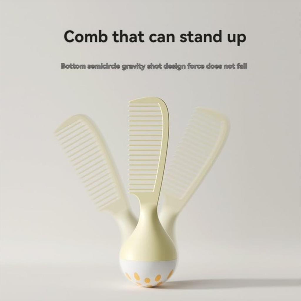 Portable Self-Standing Comb – Tumbler Comb With U-Shaped Teeth Grooves, Gentle Scalp & Hair Care, Comfortable Grip Handle, Easy Storage & Cleaning