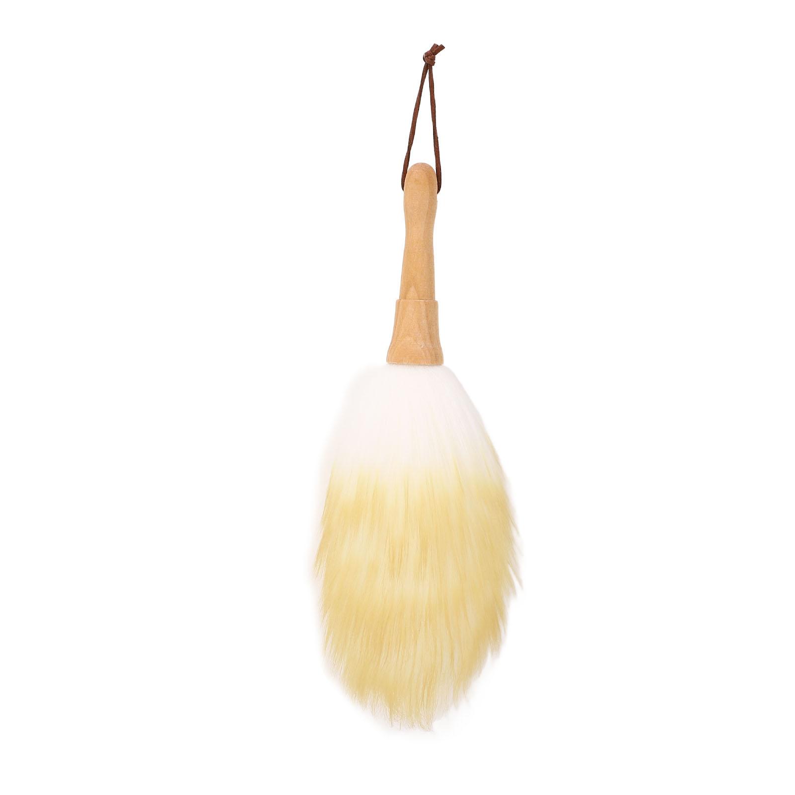 

Щетка для уборки пыли Многофункциональная деревянная ручка из овечьей шерсти для смахивания пыли для штор, стола, пианино Short Handle