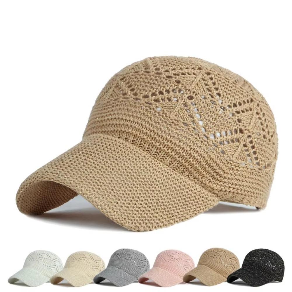 Adjustable Mesh Hat Retro Sun Hat High Quality Knitted Baseball Cap  Unisex