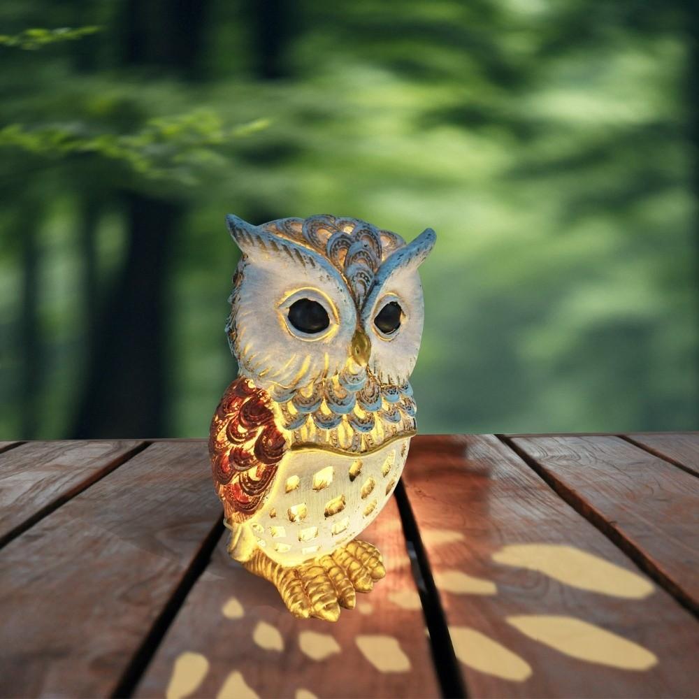 Animal Owl Resin Light Automatic Light Sensor Garden Decoration Lights  Holiday Gifts