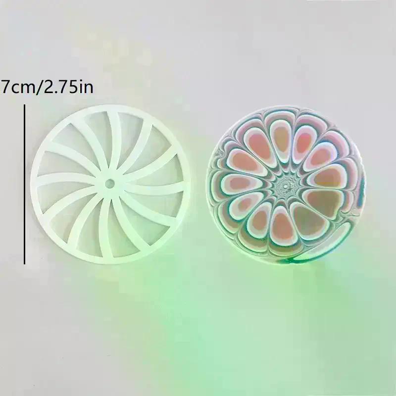 9Pcs Acrylic Round Circular Handmade Soap Flakes, Rendering Tools, Mold Moulds, Rotating Rod For DIY, Cold Soap Making Supplies