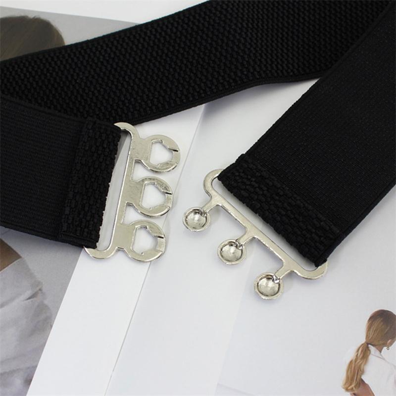 Koreanischen Stil Schnalle Elastischen Breiten Gürtel Breiten Kummerbund Strap Gürtel Taille Weibliche Frauen Zubehör Einfarbig