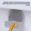 Luxury Wall-Mounted Silicone Toilet Brush & Holder Set for WC Bathroom Accessories - Durable Toilet Wash Brush Clean Maintenance