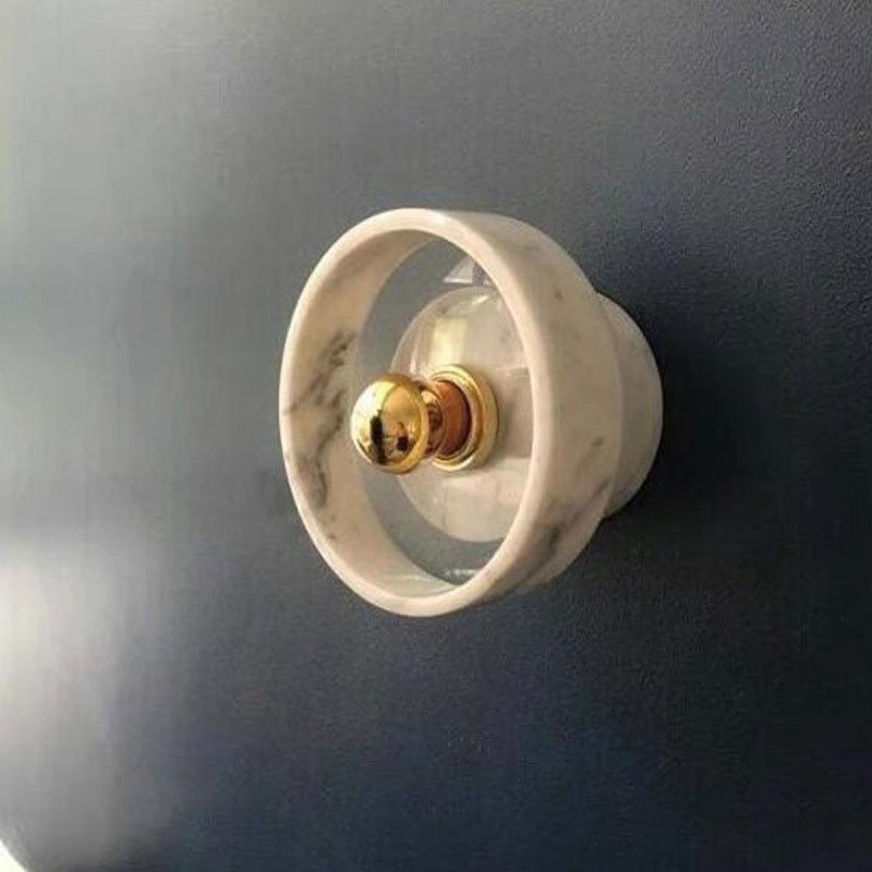 Nordic Minimalist Marble Wall Lamp - Modern Designer Light for Coffee Shops, Restaurants, Corridors, and Aisles.
