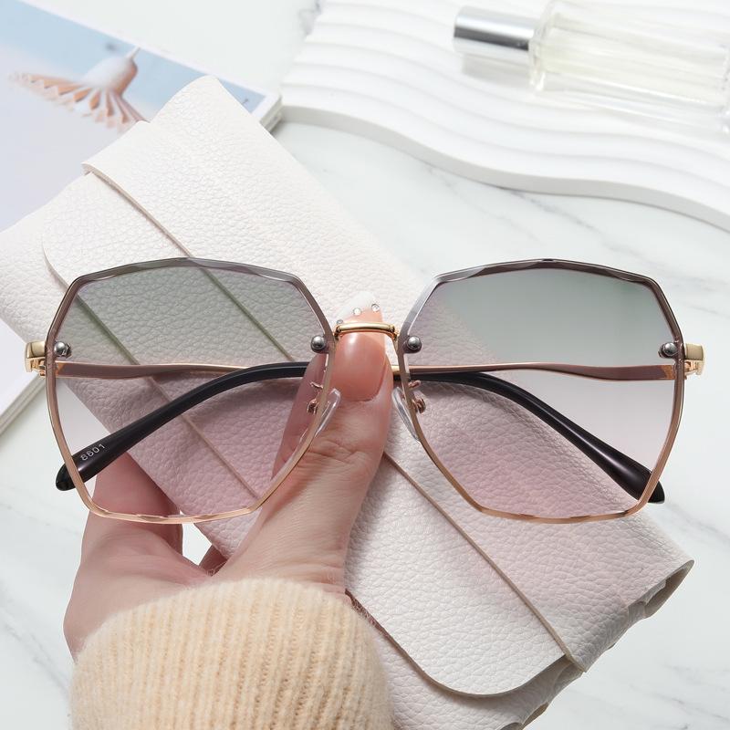 Moisty Big Face And Thin Sunglasses For Women'S Summer Sunscreen And Uv Protection Sunglasses