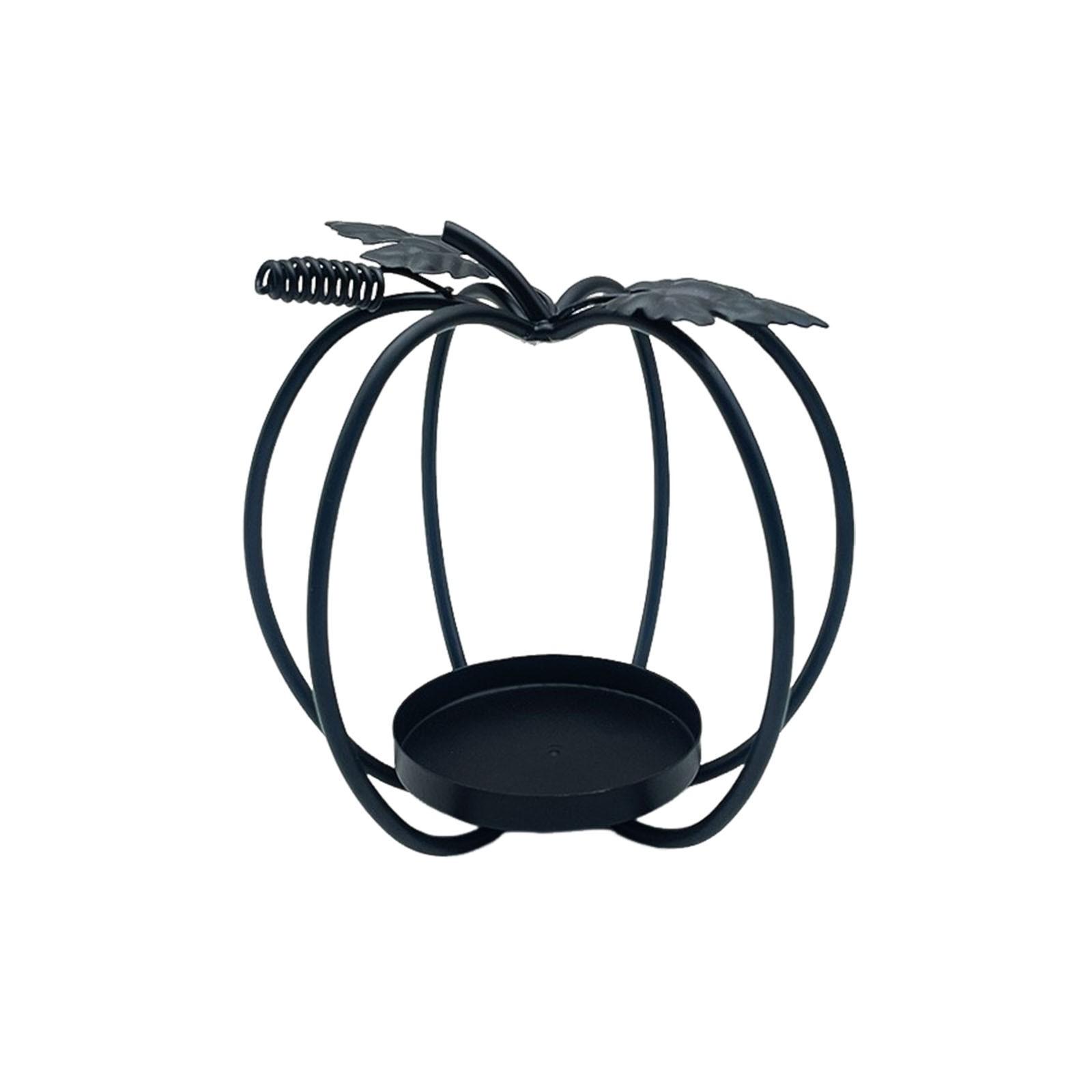 

Дизайн тыквы на Хэллоуин Золотой подсвечник Изысканный подсвечник Украшения One Size чёрный