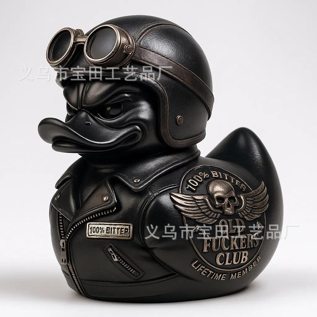 

New resin statue ornament old guy club duck decoration club home desktop decoration