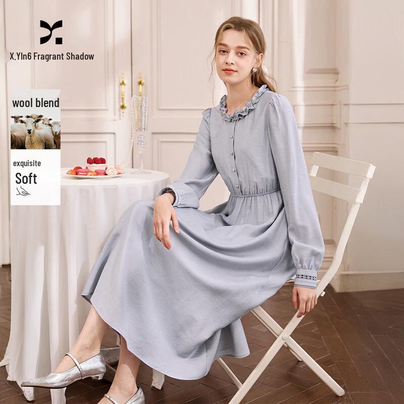 Women s Ruffle A-line Midi Dress XL