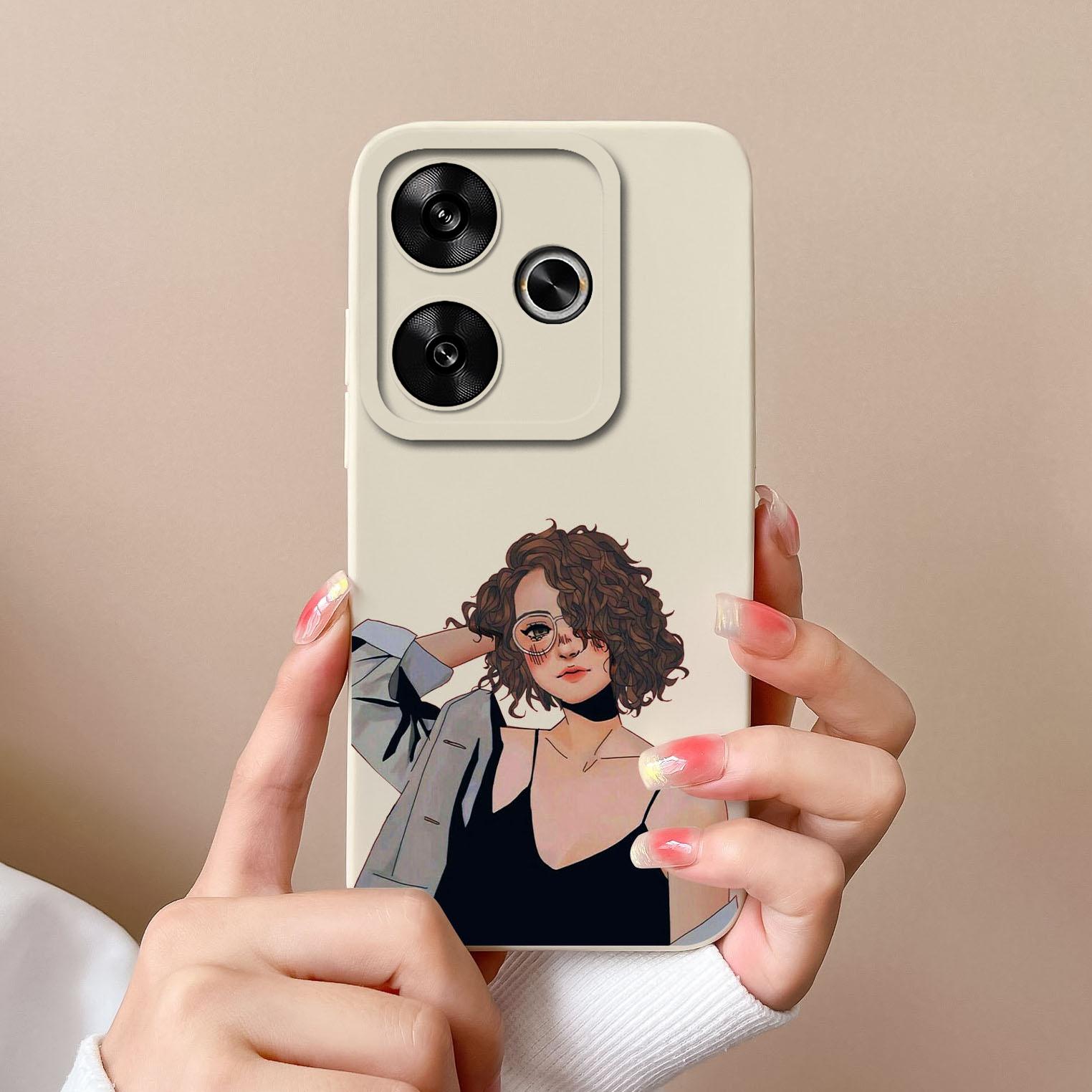 

Cover For Poco F6 Pro Phone Case For Xiaomi PocoF6 Cartoon Back Covers Soft Smooth Liquid Silicone Anti Drop Bumper Shell Coque Poco F6