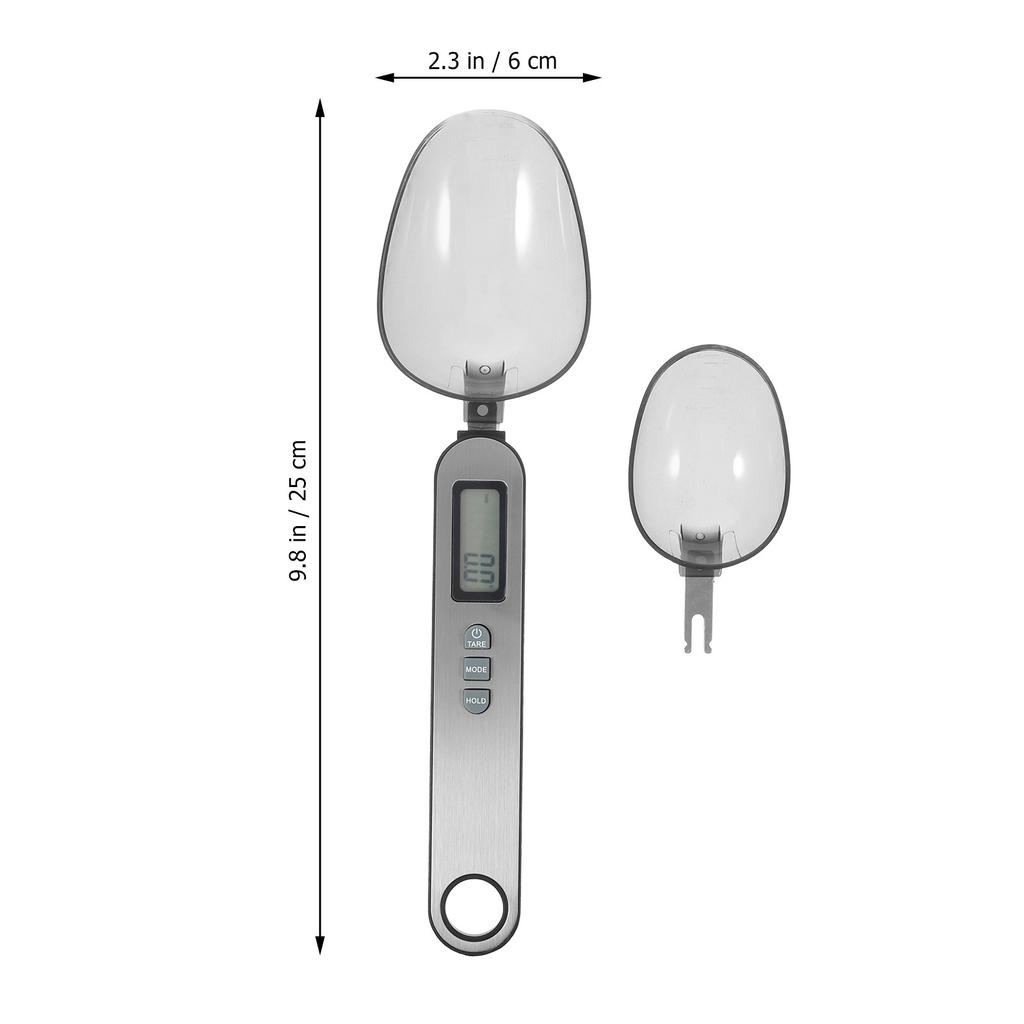 Electronic Measuring Spoon Grey Ergonomic Plastic Handle Digital Kitchen Scale Spoon Portable Electronic Scale For Baking